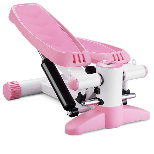 ZENOVA Pink Portable Steppers Stair Stepper with Resistance Band and Mat Fitness Stepper for Full Body