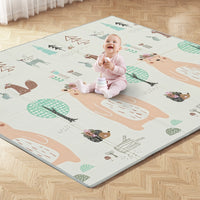 ZENOVA Reversible Baby Play Mat, Foldable and Waterproof Play Mat & Anti-Slip Foam Play Mat for Babies,Infants and Toddlers with Travel Bag (79x71x0.4in)