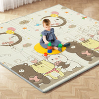 ZENOVA Reversible Baby Play Mat, Foldable and Waterproof Play Mat & Anti-Slip Foam Play Mat for Babies,Infants and Toddlers with Travel Bag (79x71x0.4in)