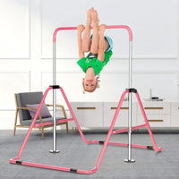 ZENOVA  Gymnastics Bars Pink For Home Kids Kip Bar Junior Training Bars  Children Gifts