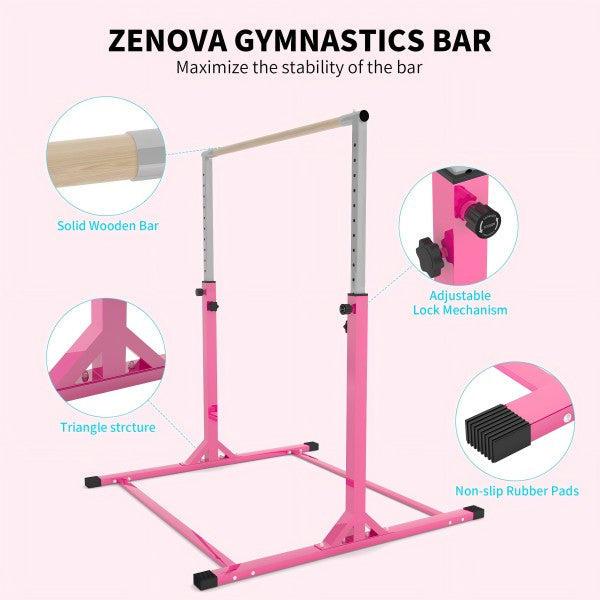 Zenova Gymnastics Bar Pink for Kids