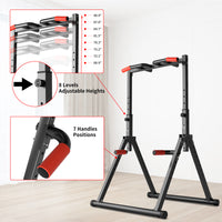 ZENOVA Pull Up Bar Station, Foldable Power Tower Dip Bar for Pull-up Push-up Home Gym Strength Training Workout Equipment